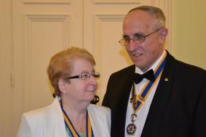 President 2014 - 2015 John Maslen and wife Pat